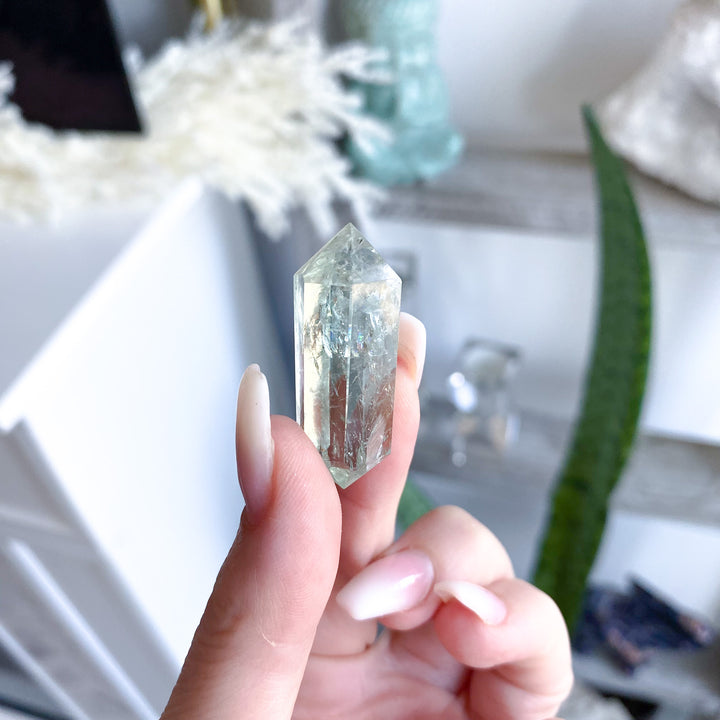 X Small Prasiolite Double Terminated Wand 