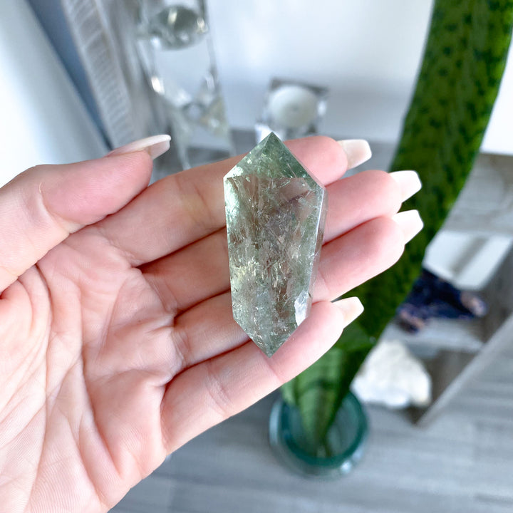 Small Prasiolite Double Terminated Wand 