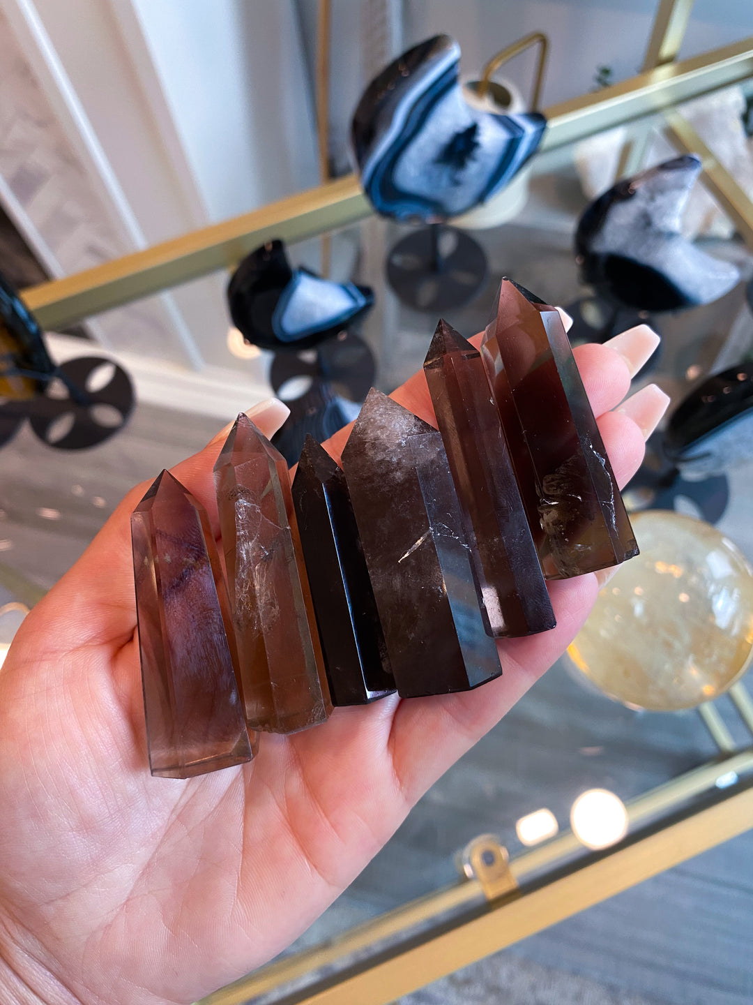 Imperfect Tiny Smokey Quartz Towers