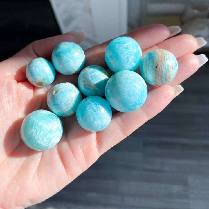 Blue Aragonite Mini Sphere