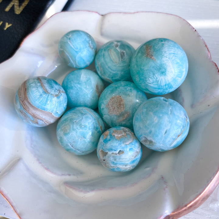 Blue Aragonite Mini Sphere