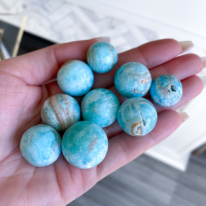 Blue Aragonite Mini Sphere