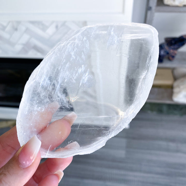 Clear Selenite Cleansing Plate 
