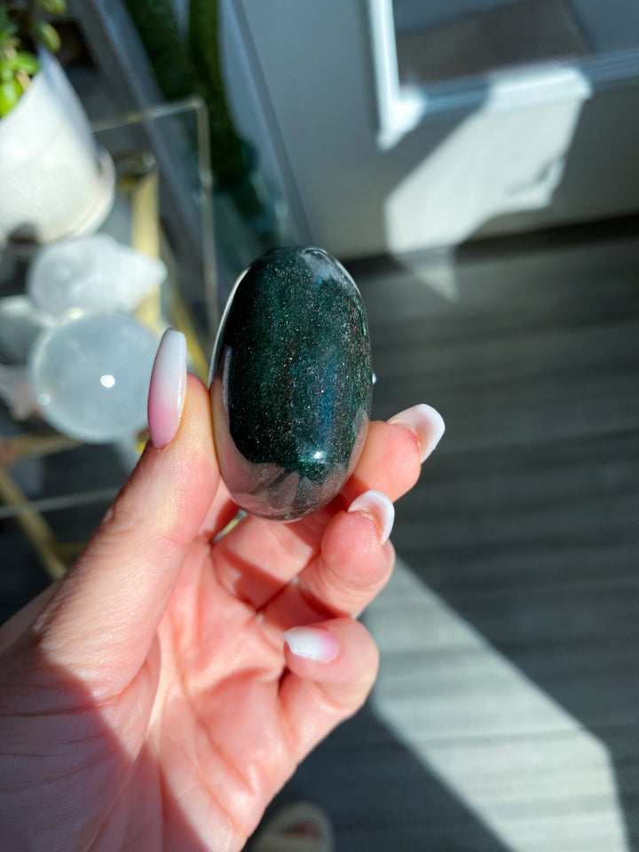 Green Aventurine Heart Carving w/ Mica #1