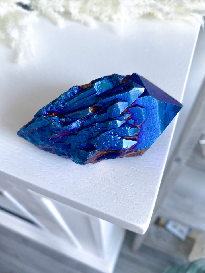 XL Blue Titanium Aura Quartz Point 