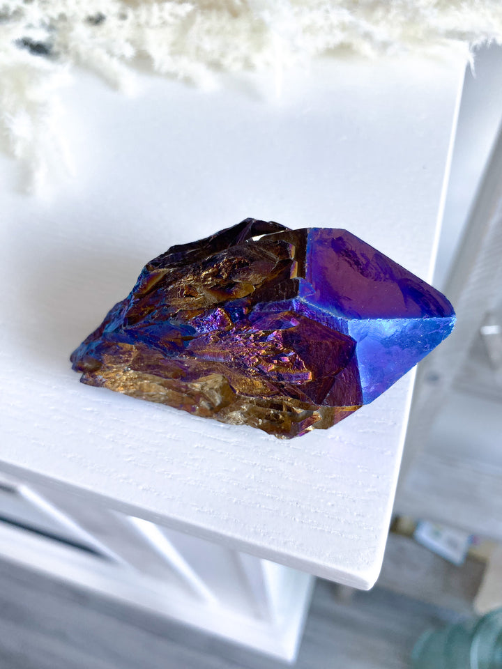 XL Blue Titanium Aura Quartz Point 