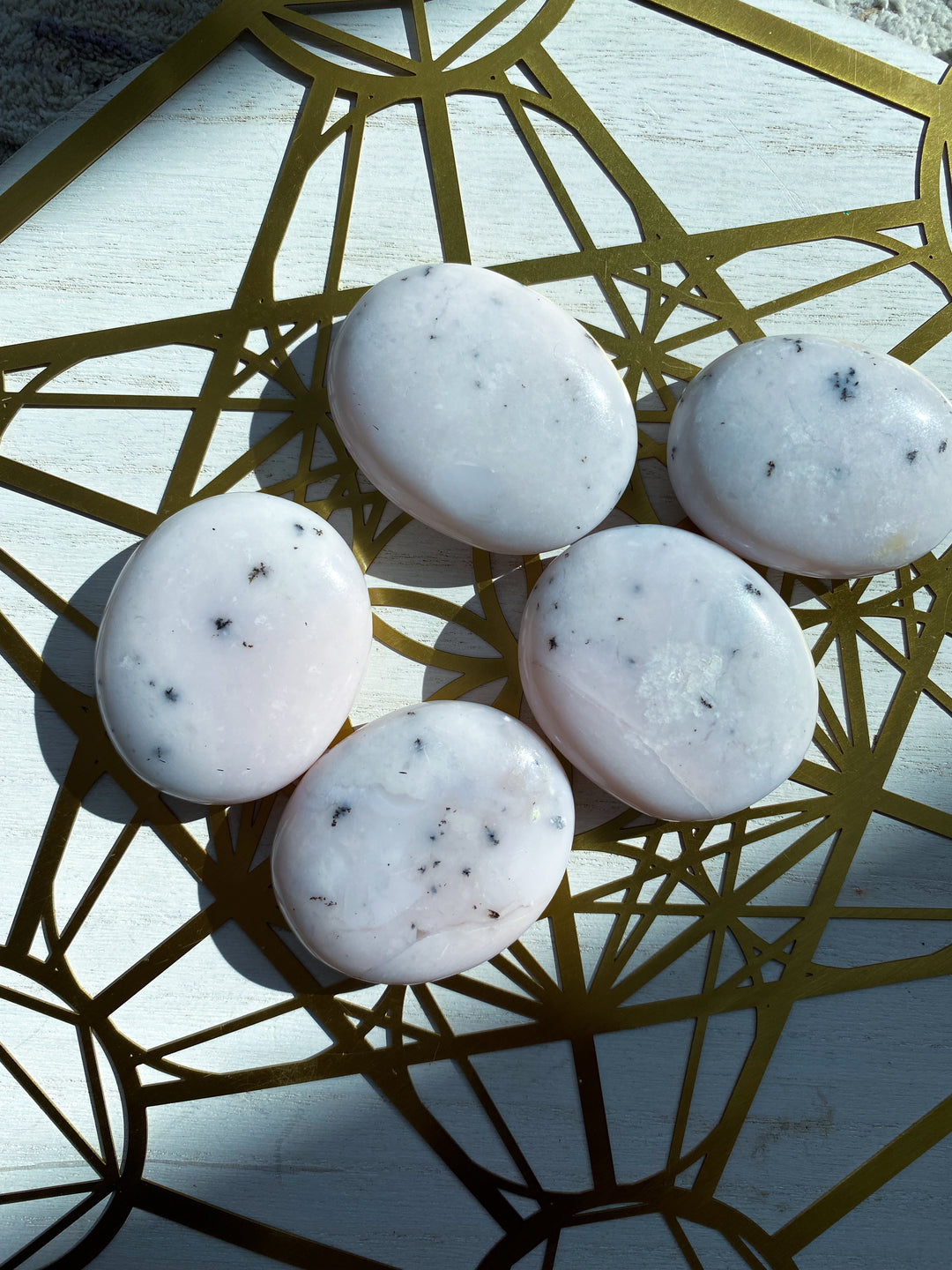 Pale Pink Opal Palm Stone
