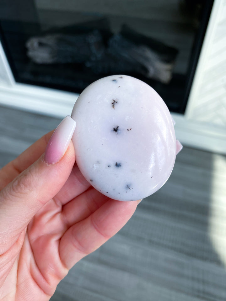 Pale Pink Opal Palm Stone