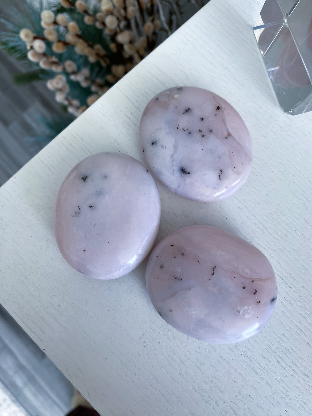 Pale Pink Opal Palm Stone