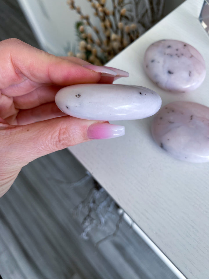 Pale Pink Opal Palm Stone