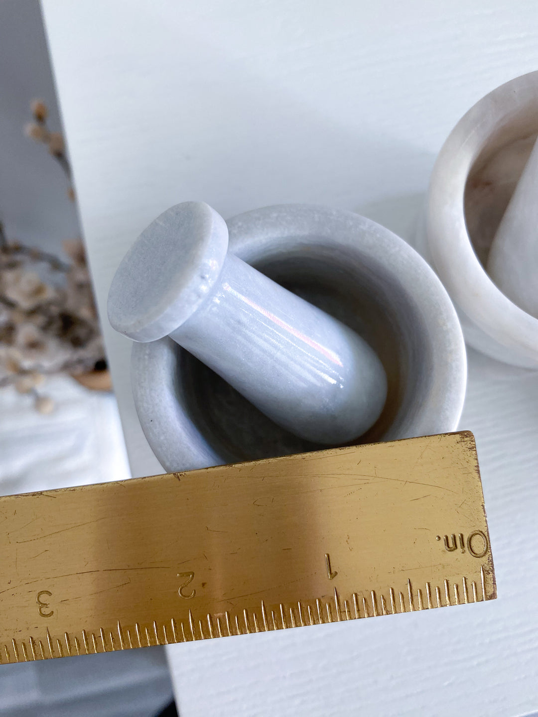 White Marble Mortar and Pestle