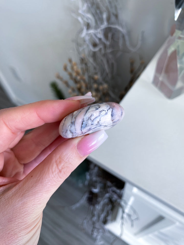 Small Pink Opal Palm Stone #1 - Get Exact Item