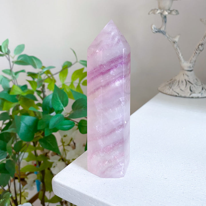 4.5" Purple Fluorite Tower Point