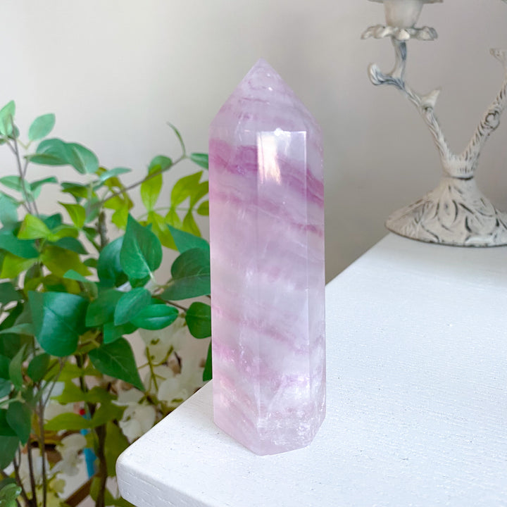 4.5" Purple Fluorite Tower Point