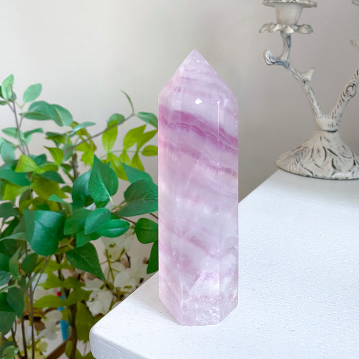 4.5" Purple Fluorite Tower Point