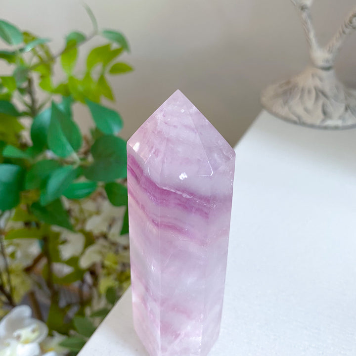 4.5" Purple Fluorite Tower Point