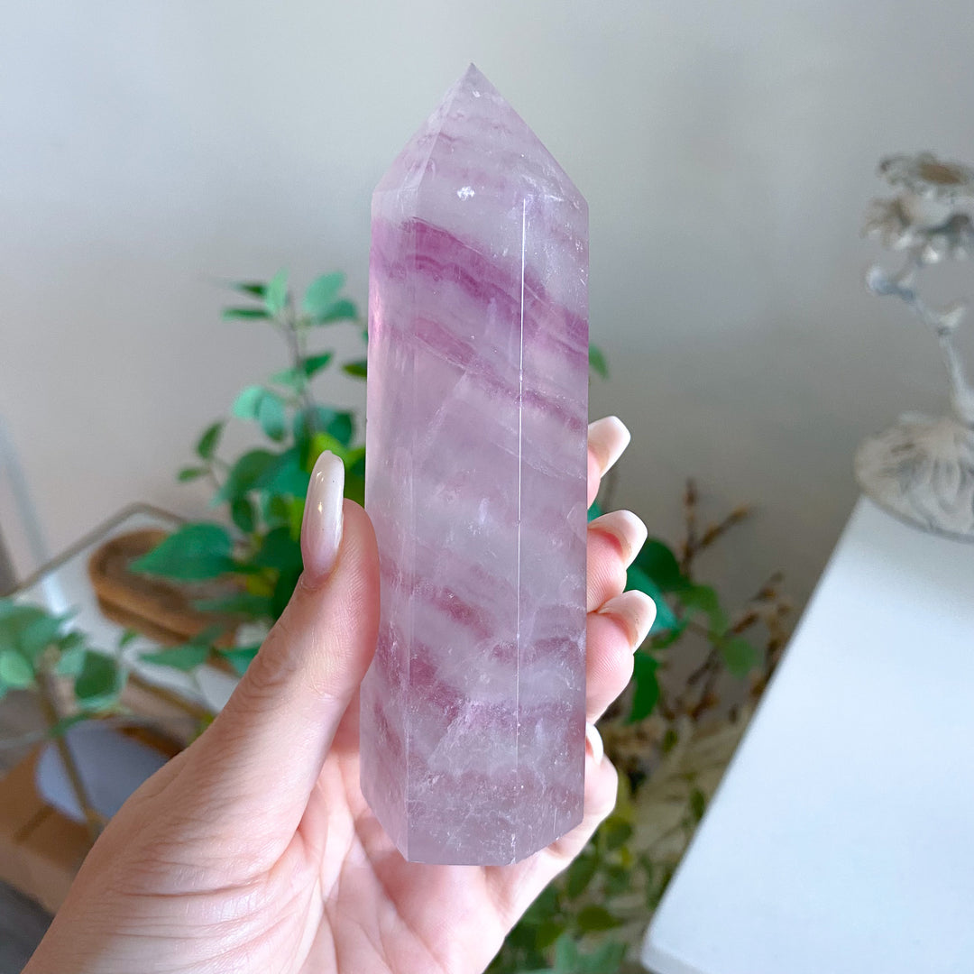4.5" Purple Fluorite Tower Point