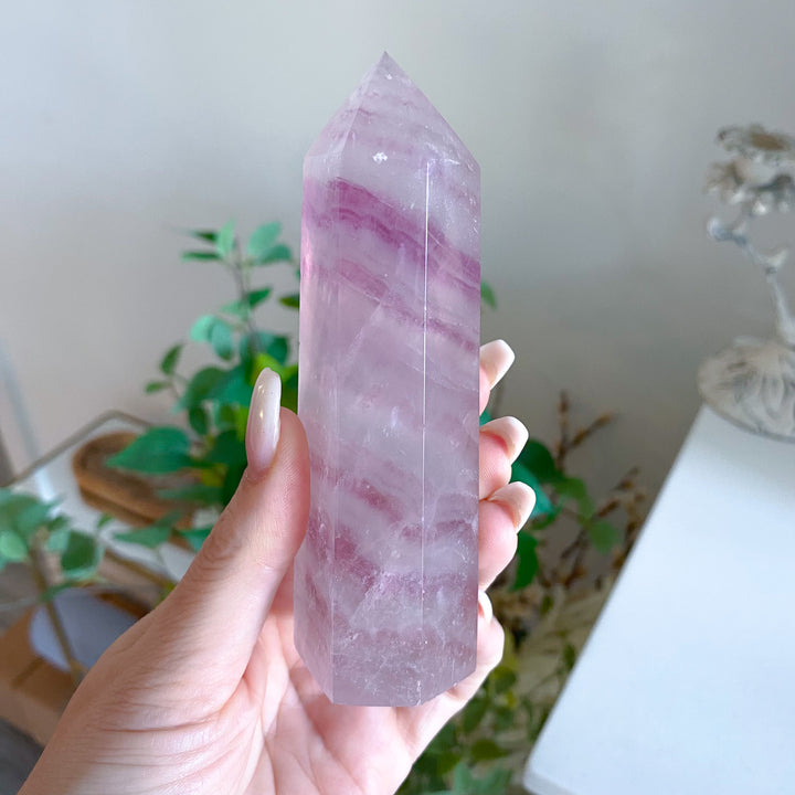 4.5" Purple Fluorite Tower Point