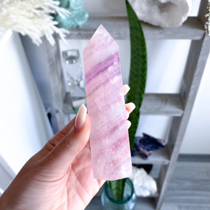 4.5" Purple Fluorite Tower Point