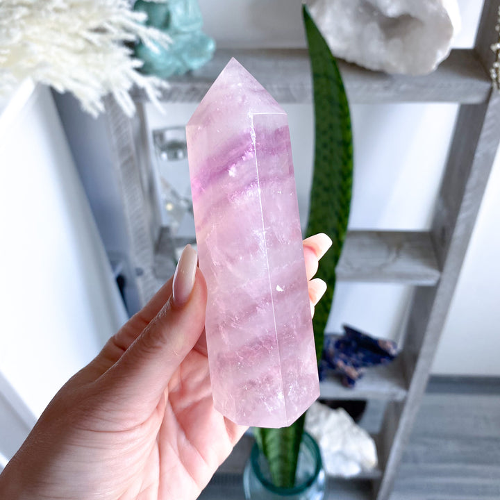4.5" Purple Fluorite Tower Point