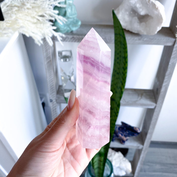 4.5" Purple Fluorite Tower Point