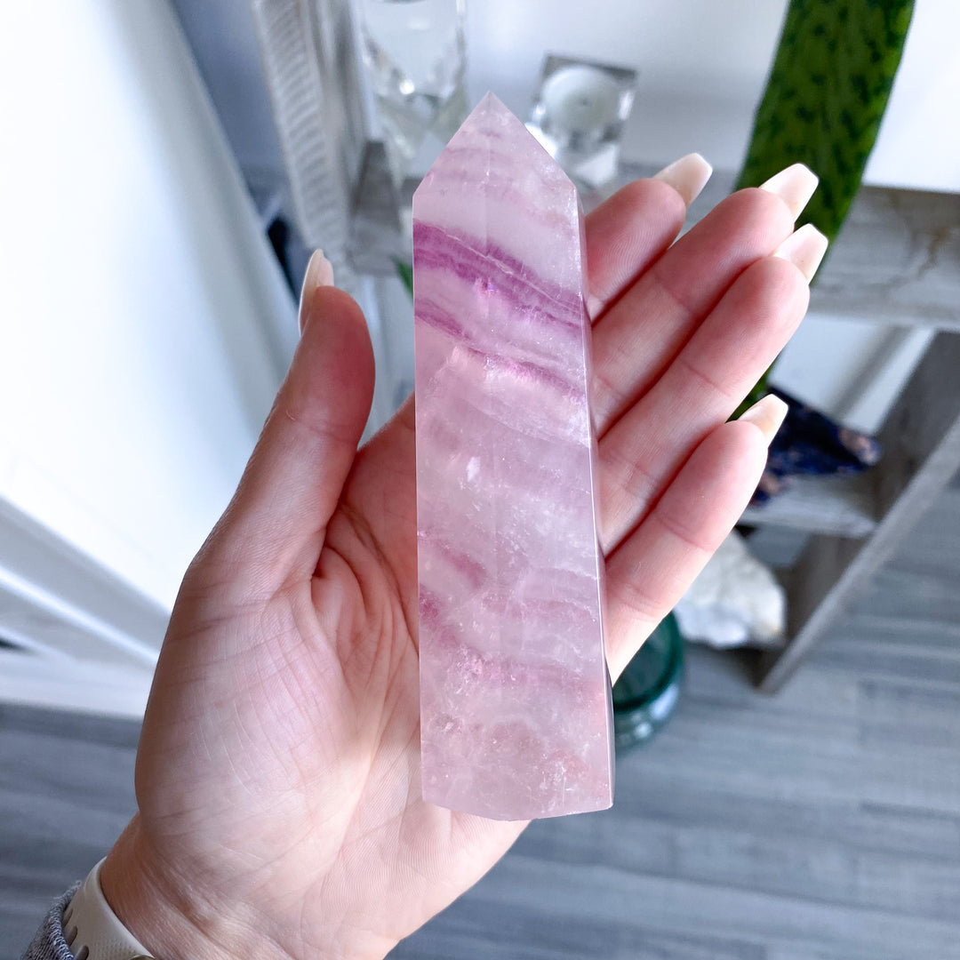 4.5" Purple Fluorite Tower Point