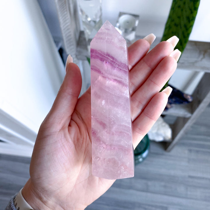 4.5" Purple Fluorite Tower Point