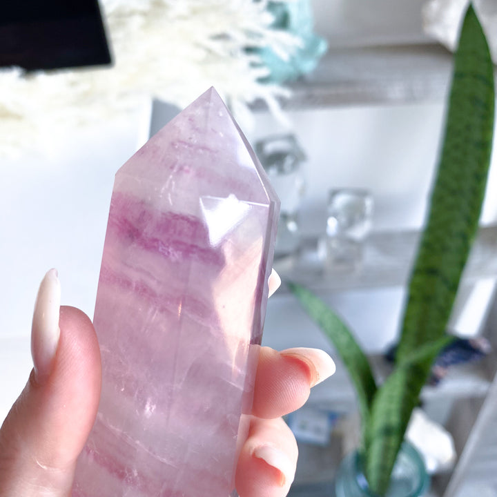 4.5" Purple Fluorite Tower Point