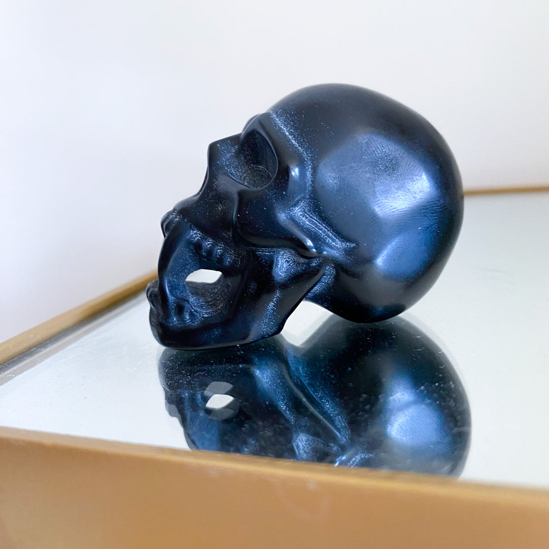 Black Obsidian Vampire Skull 