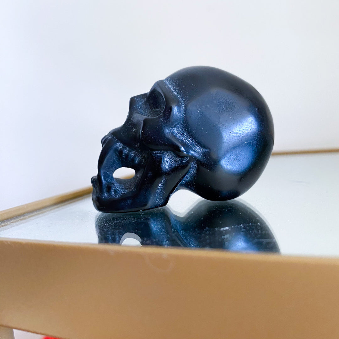Black Obsidian Vampire Skull 