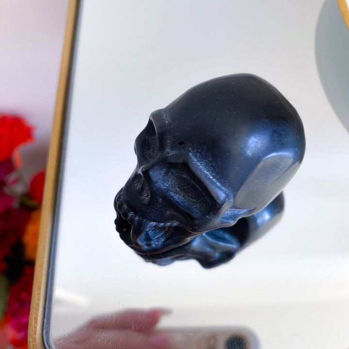 Black Obsidian Vampire Skull 