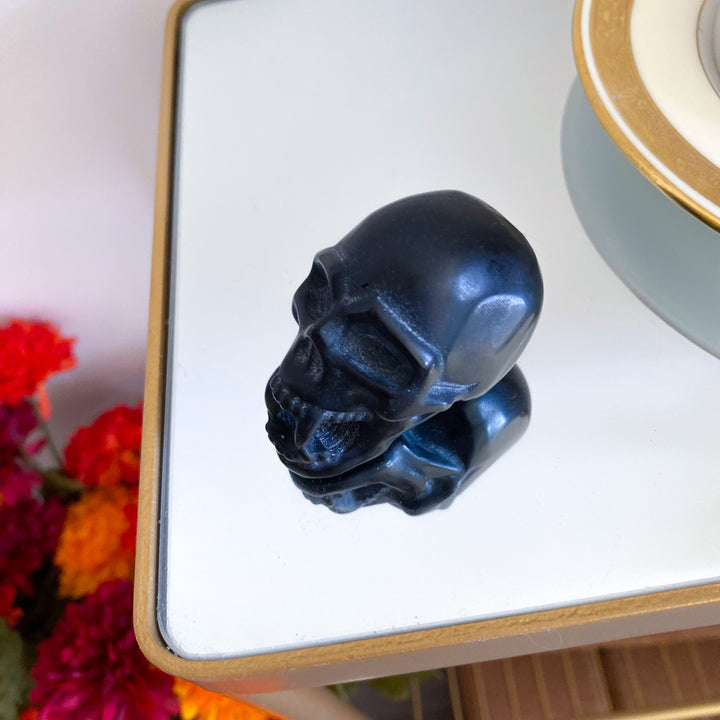 Black Obsidian Vampire Skull 