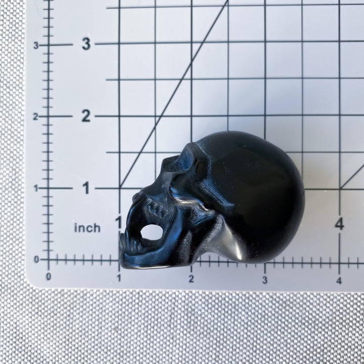 Black Obsidian Vampire Skull 