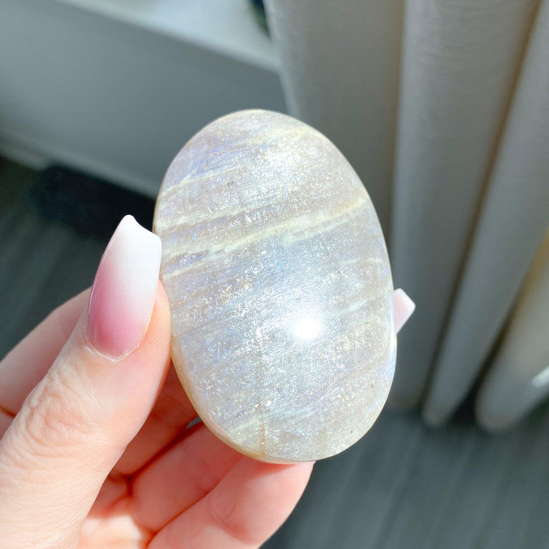 Gentle Moonstone and Sunstone Palm #2