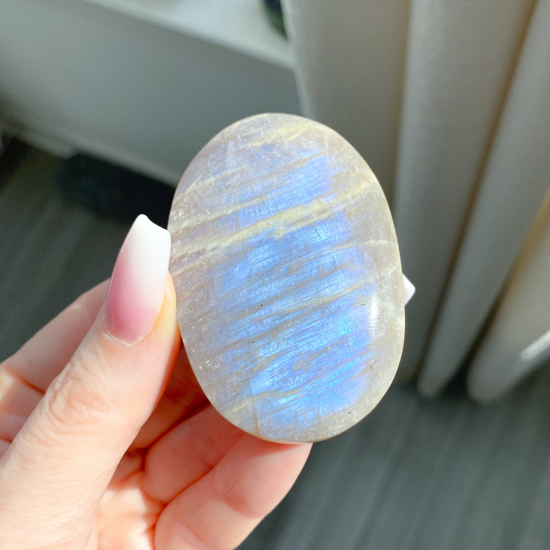 Gentle Moonstone and Sunstone Palm #2