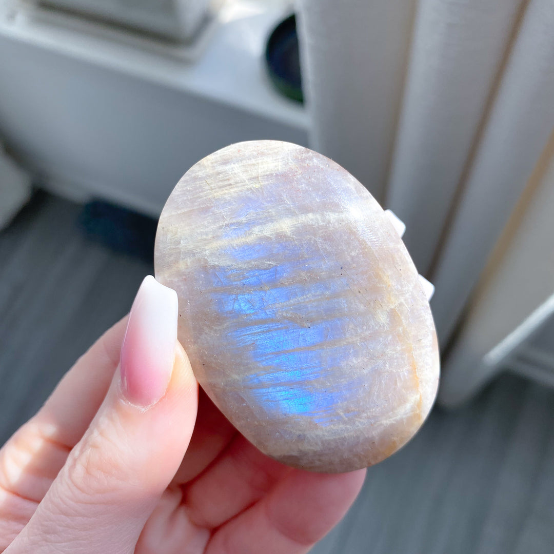 Gentle Moonstone and Sunstone Palm #2