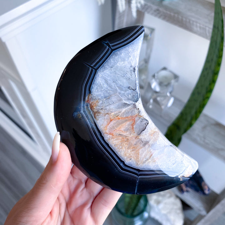 XL Black Agate Moon 
