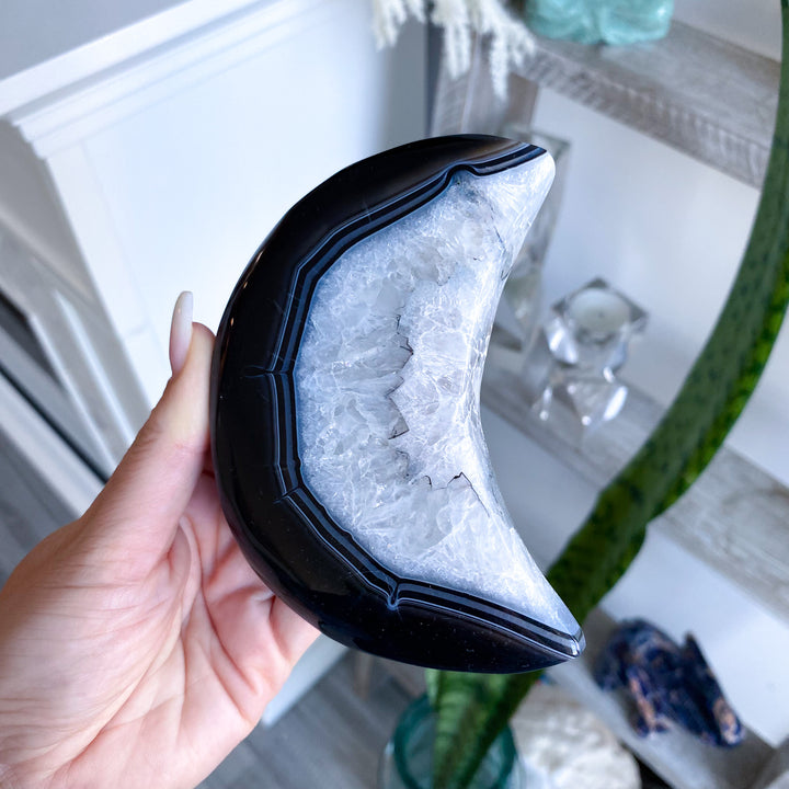 XL Black Agate Moon 