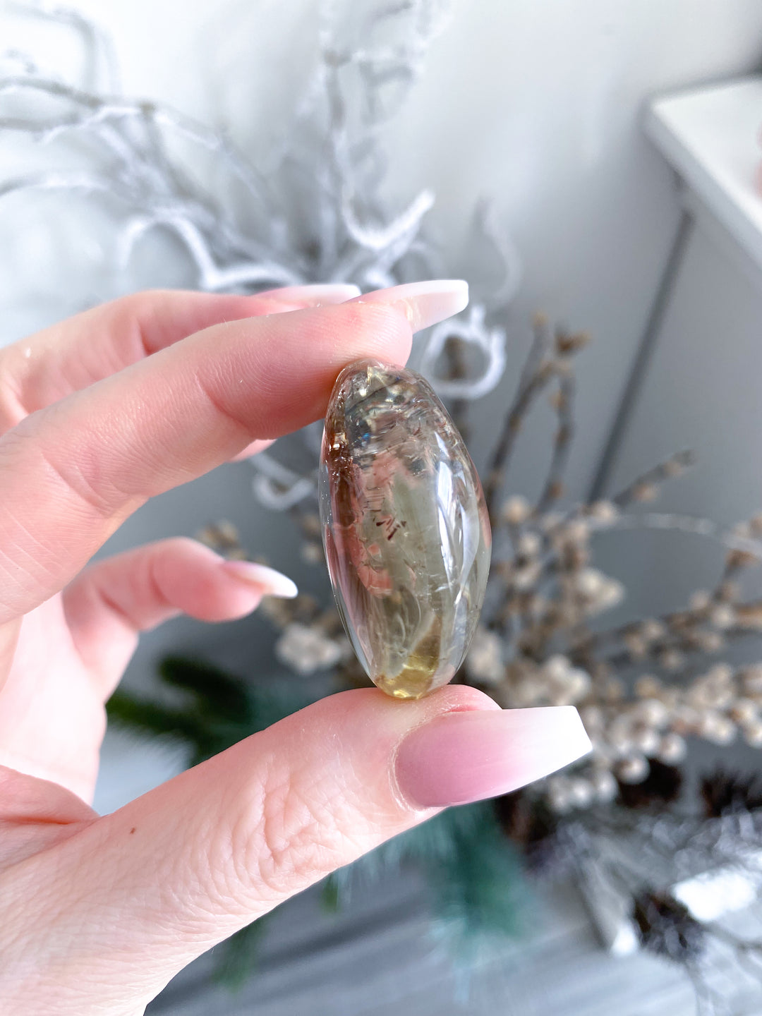 Rainbow Bright Natural Citrine Pebble