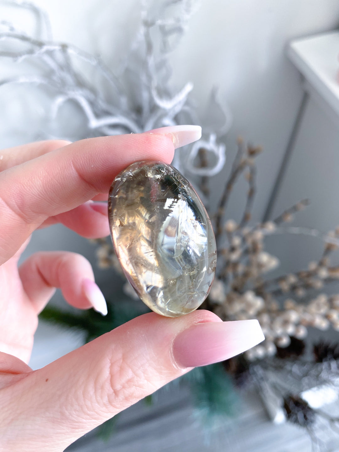 Rainbow Bright Natural Citrine Pebble