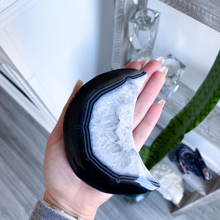 XL Black Agate Moon 
