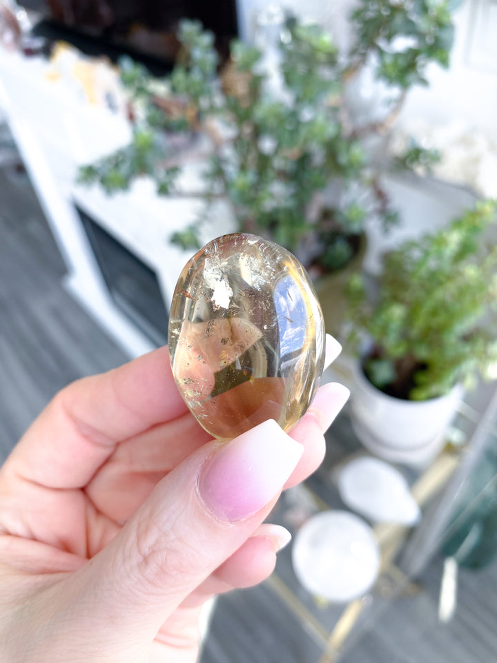Rainbow Bright Natural Citrine Pebble