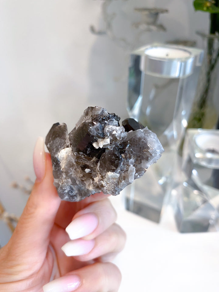 Dark Smokey Quartz Cluster #2