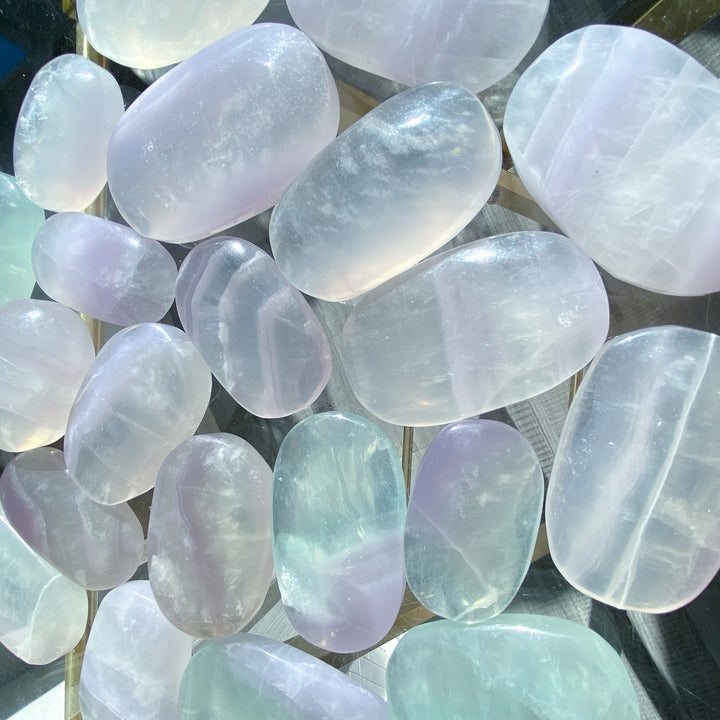 Pastel Rainbow Fluorite Palm Stone