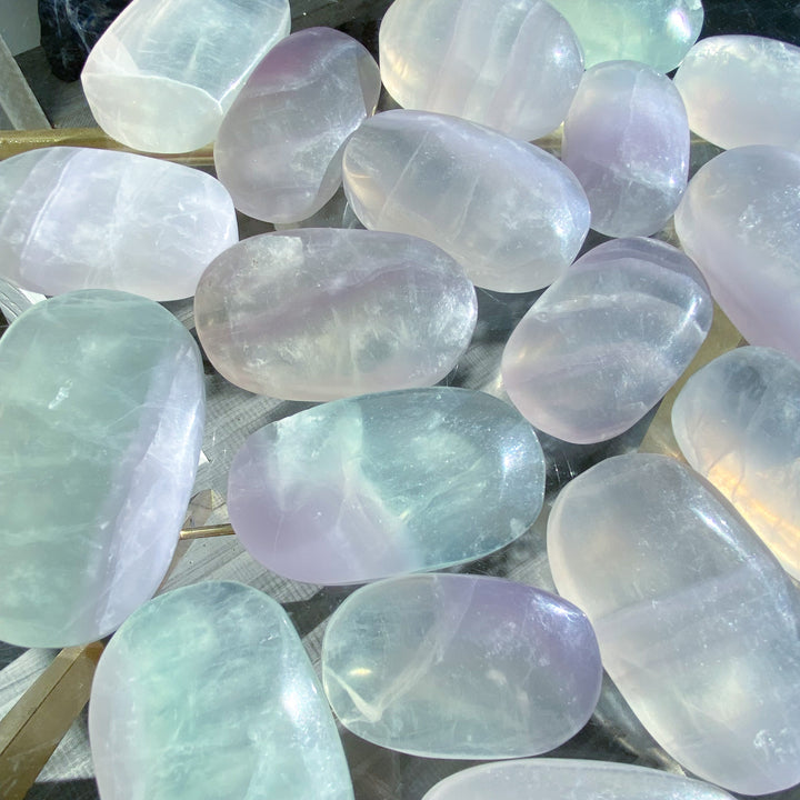 Pastel Rainbow Fluorite Palm Stone