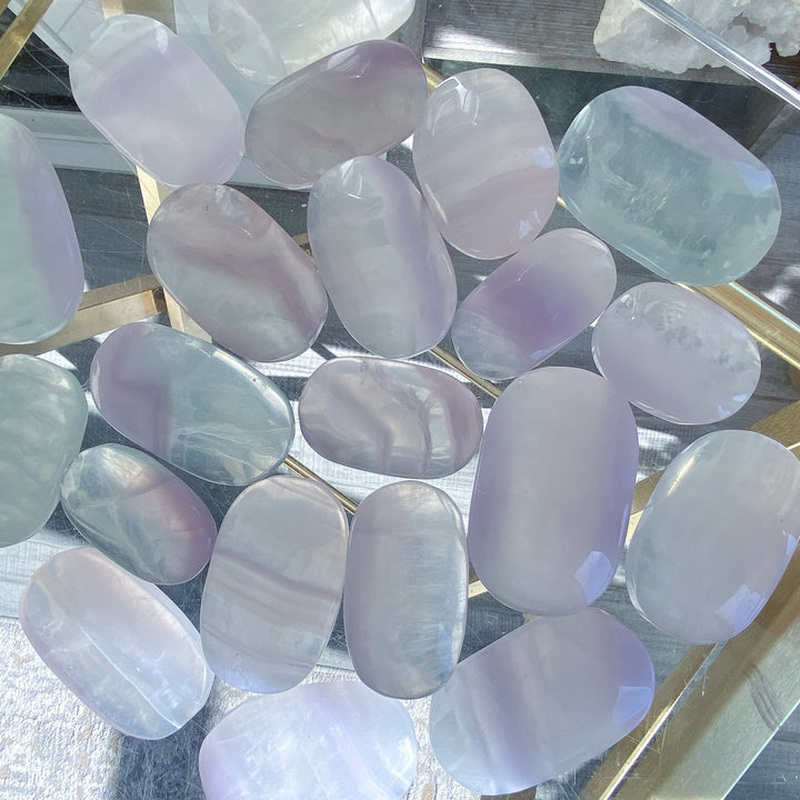 Pastel Rainbow Fluorite Palm Stone