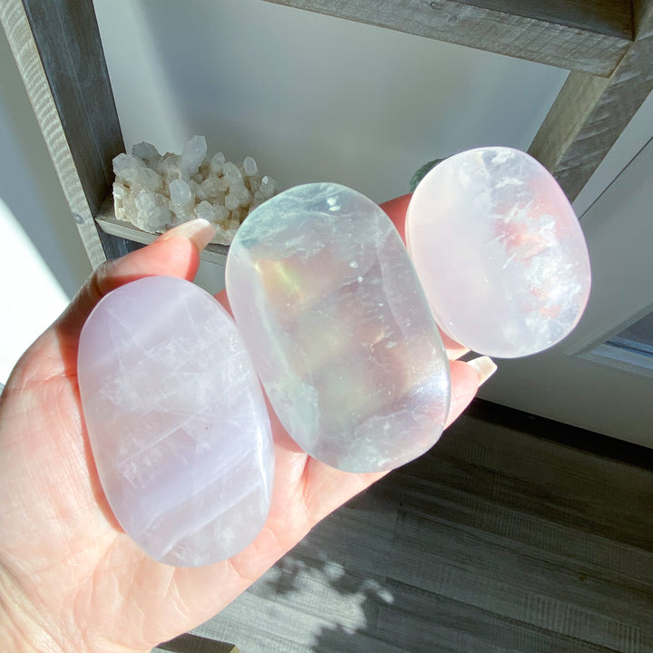 Pastel Rainbow Fluorite Palm Stone