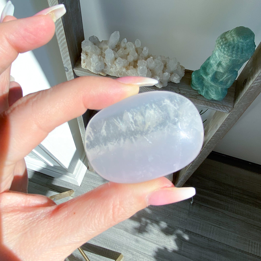Pastel Rainbow Fluorite Palm Stone