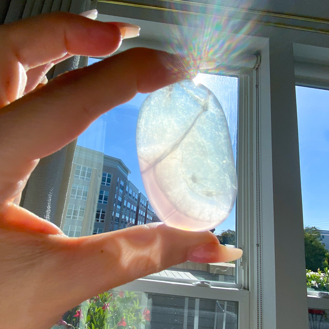 Pastel Rainbow Fluorite Palm Stone