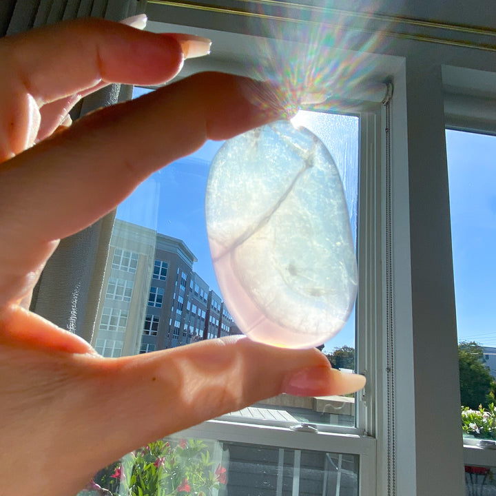 Pastel Rainbow Fluorite Palm Stone